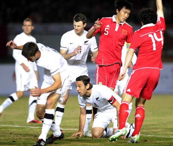 中国男足vs新西兰进球的相关图片